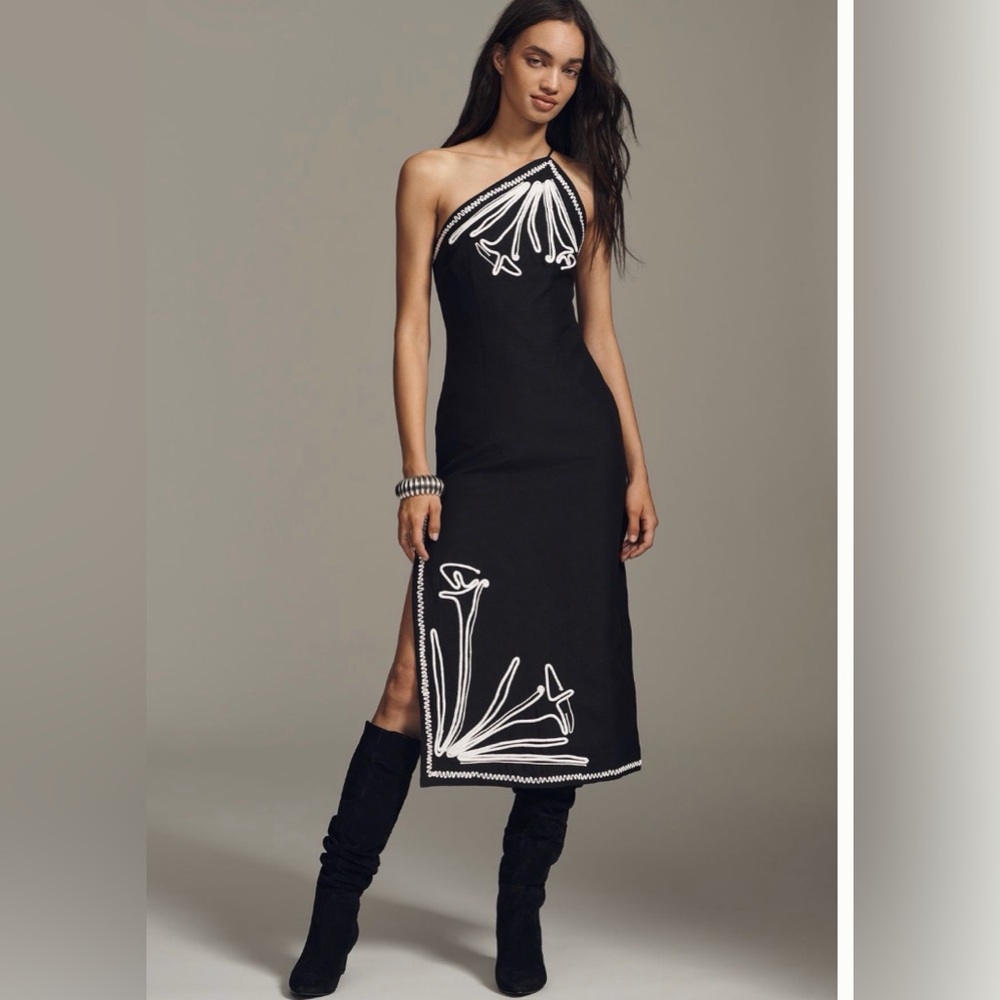 Significant Other Orlah Petite Linen Blend Midi Dress | Anthropologie 2 petite